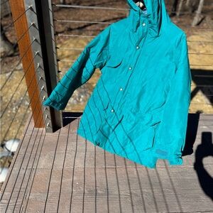 Teal Woolrich Vintage Wool Lined Hooded Jacket